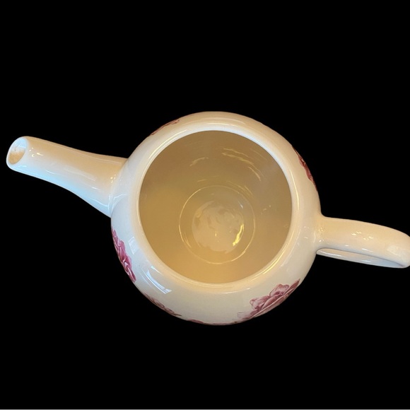 Teleflora Teapot 100th Anniversary Mothers Day Gift 2008 Pink Rose 7” H x 10” W - Picture 4 of 10